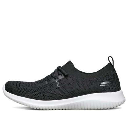 (WMNS) skecththers Ultra Flex Slip-on Loafers Black 149033-BKW