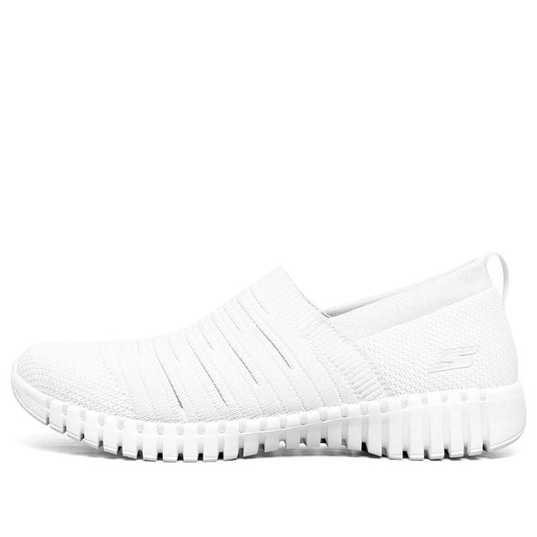 (WMNS) skecththers Go Walk Smart Slip-On Shoes White 124043-WHT