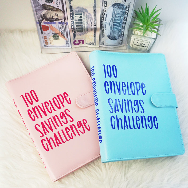 Custom name 100 Envelope Challenge Leather Binder-Easy And fun Way To Save $5,050🔥