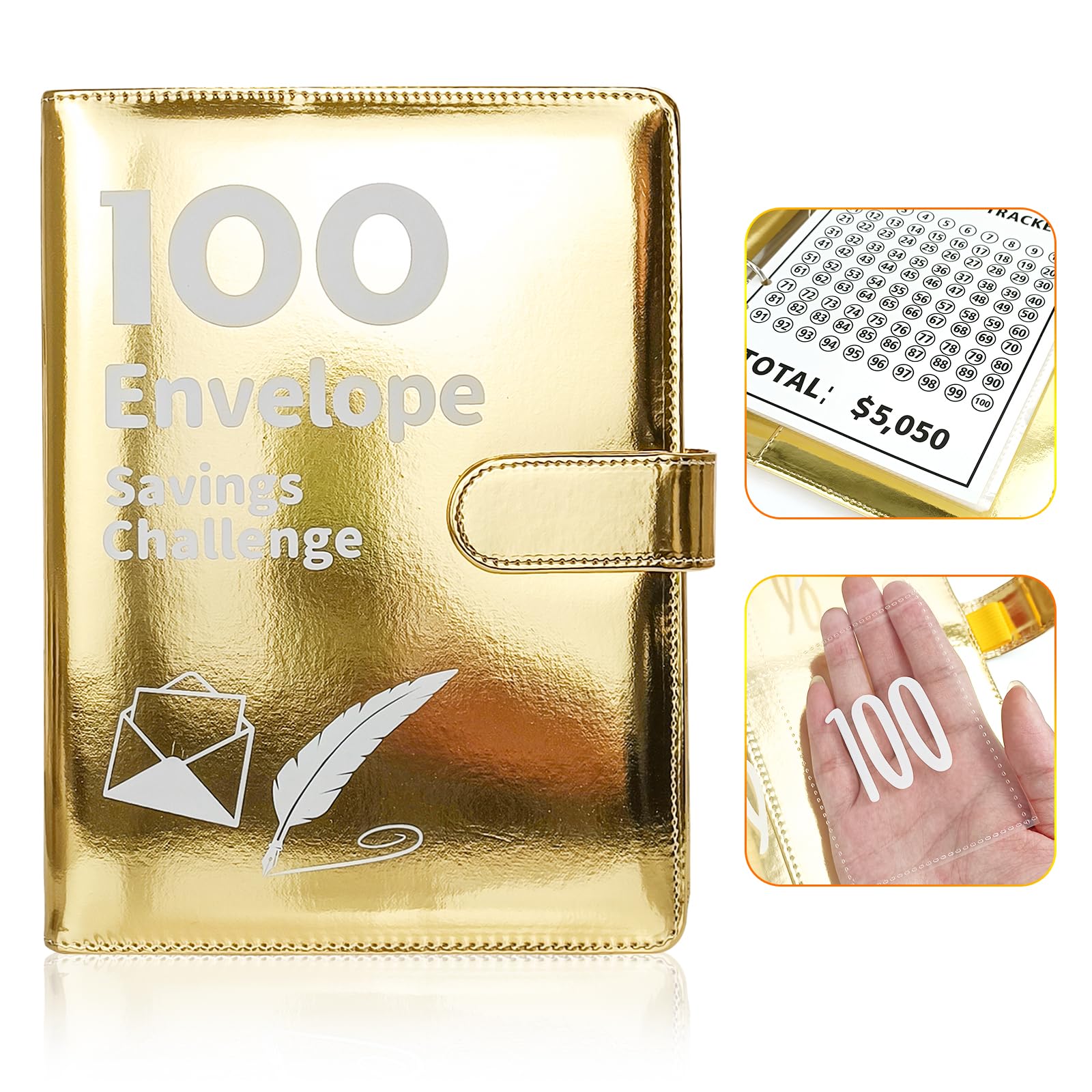 [Upgraded version]100 Envelope Saving Challenge Binder-And Fun Way To