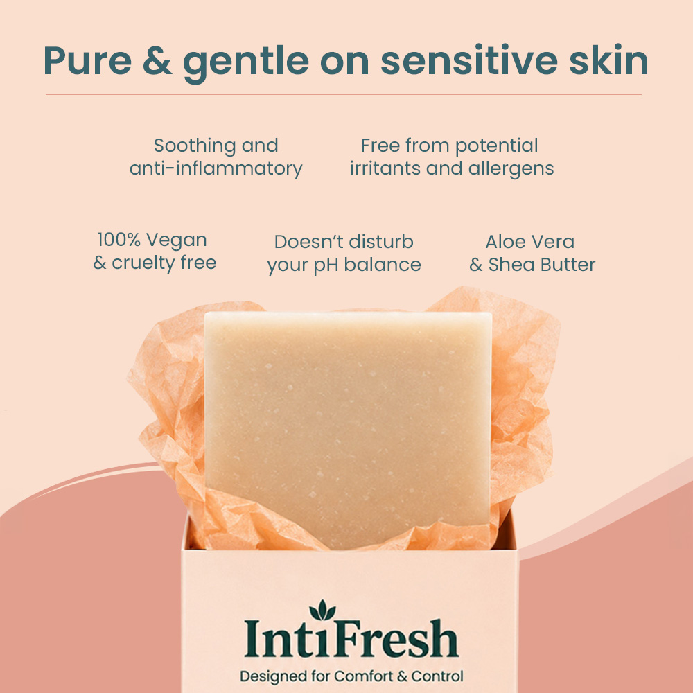 Intifresh Fragrance-Free Aloe Vera Soap for Sensitive Skin