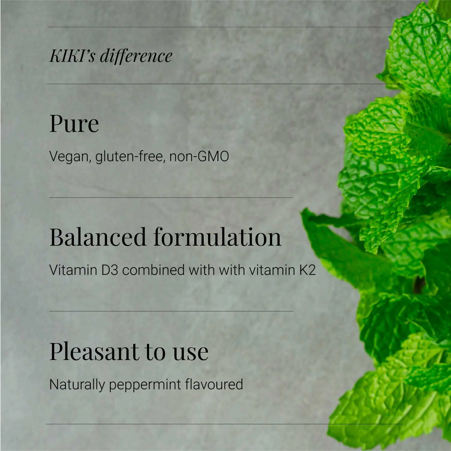 KIKI Health Vitamin D3 + K2 Oral Spray 3,500 IU 