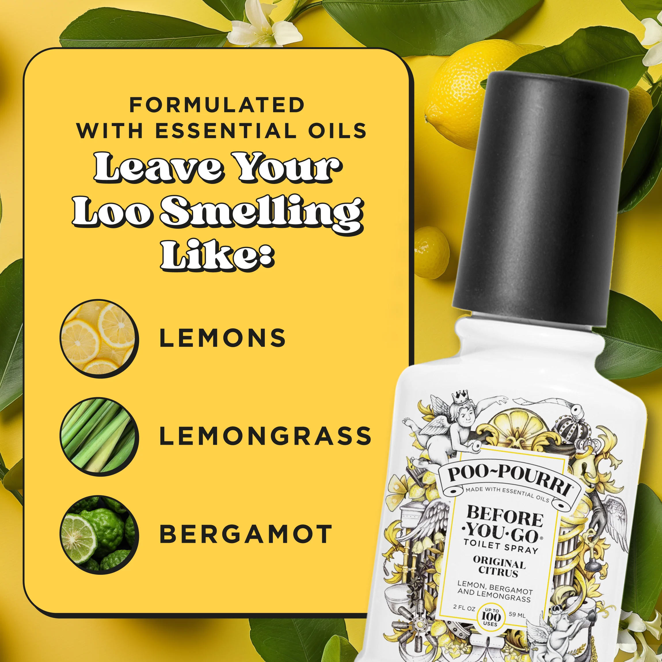 Purri-para★ Poo-Pourri Original Citrus Toilet Spray – Odour Eliminator