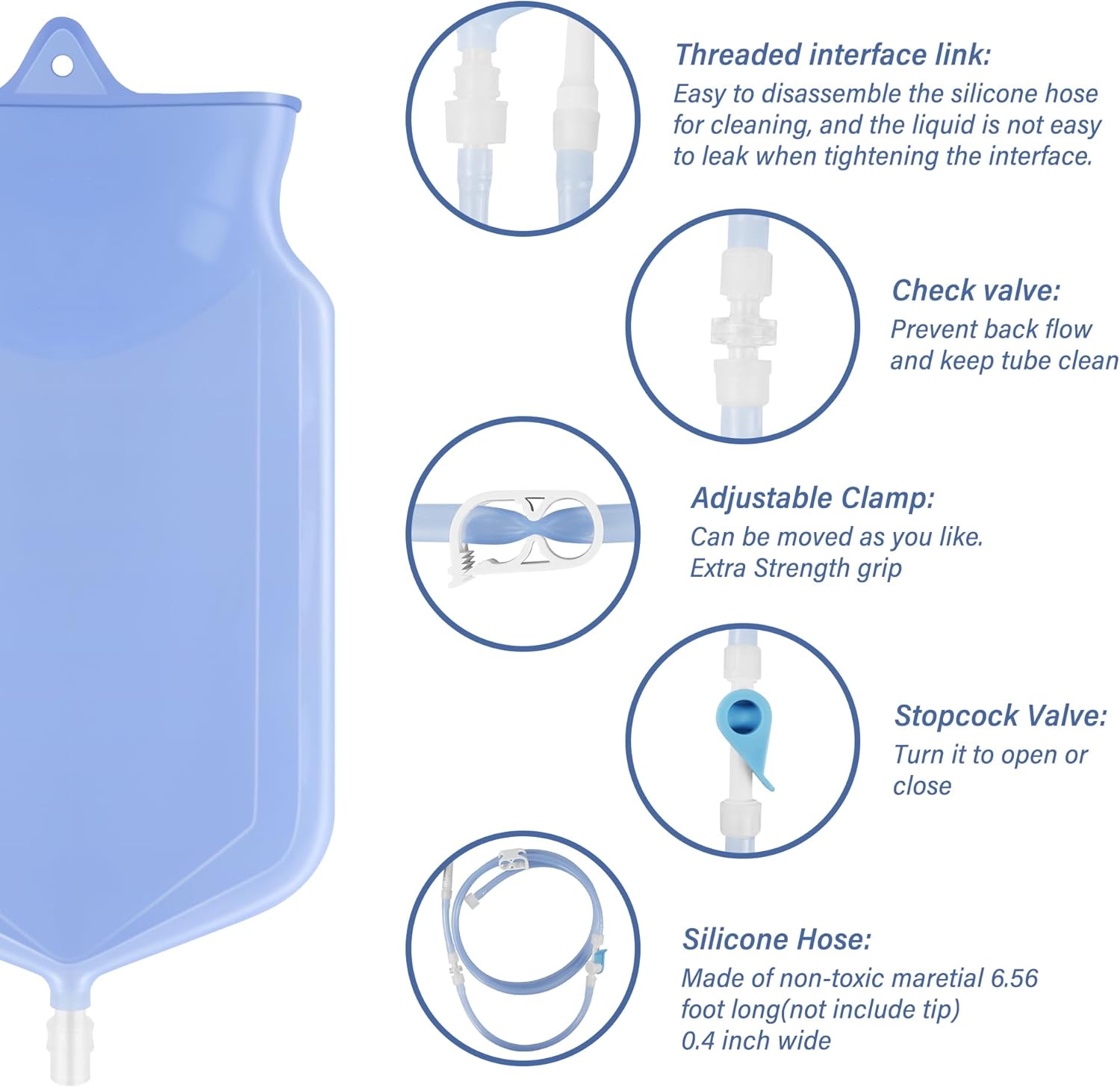 Osalis Silicone Enema Kit — 2 Litre Medical-Grade Home Enema Kit