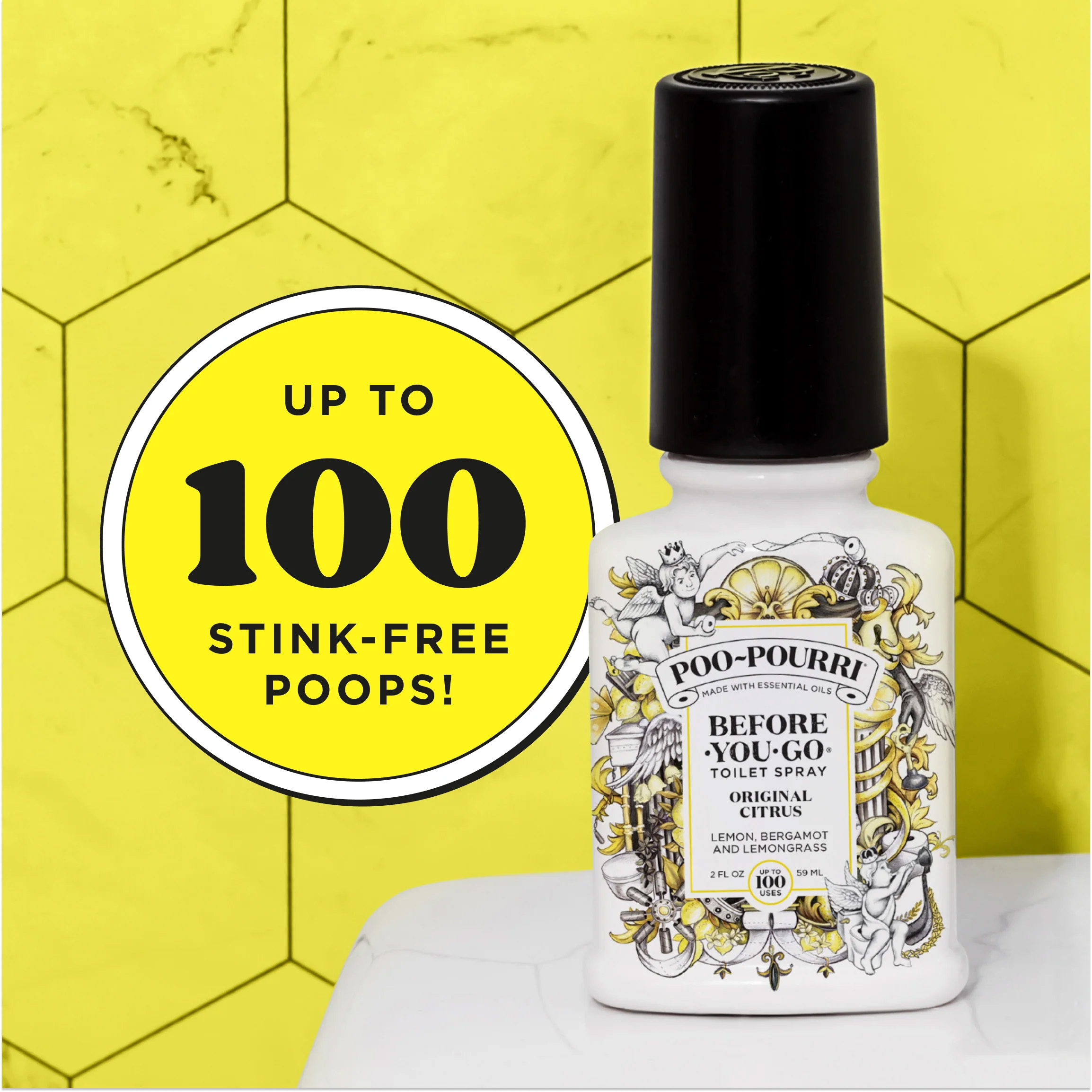Purri-para★ Poo-Pourri Original Citrus Toilet Spray – Odour Eliminator
