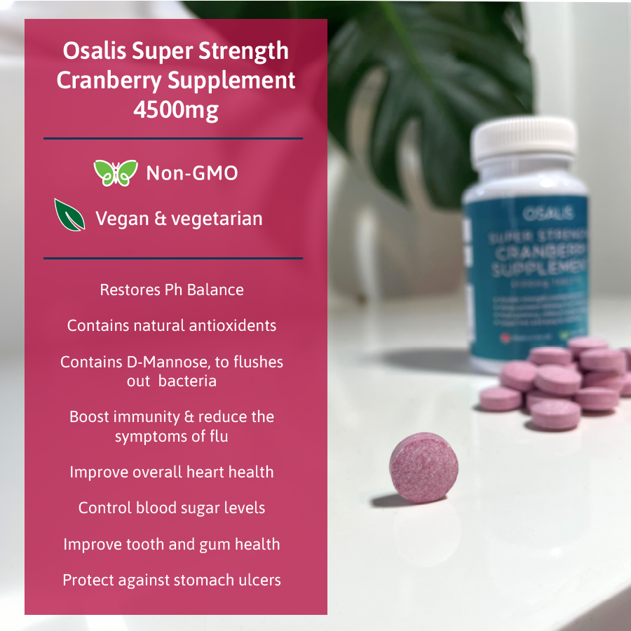 Osalis Super Strength Cranberry Supplement 4500mg