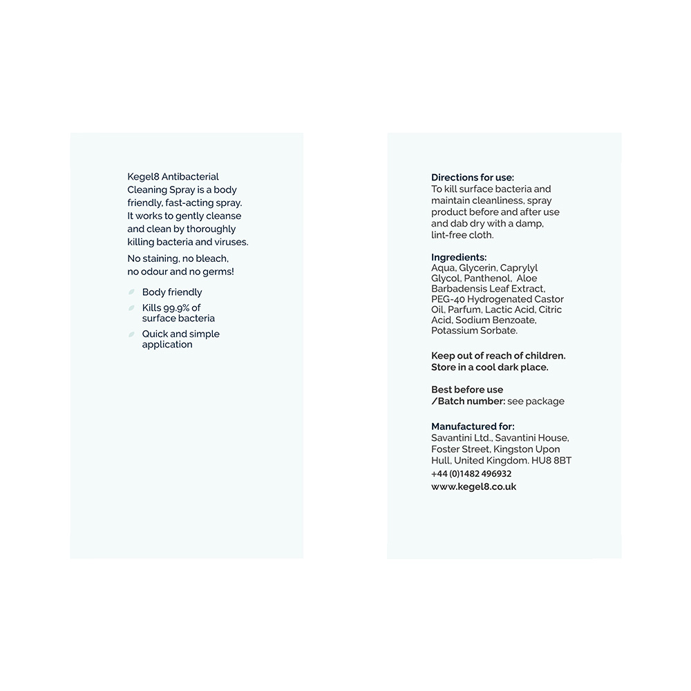 Kegel8 Antibacterial Cleaning Spray