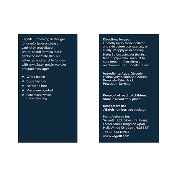 Kegel8 Dilator Lubricating Comfort Gel