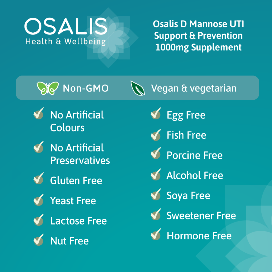 Osalis D Mannose UTI Bladder Support 1000mg