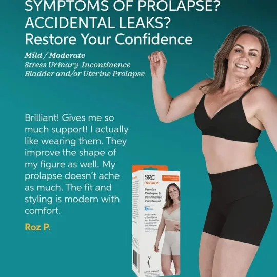 SRC Health Restore Incontinence and Prolapse Compression Support Shorts