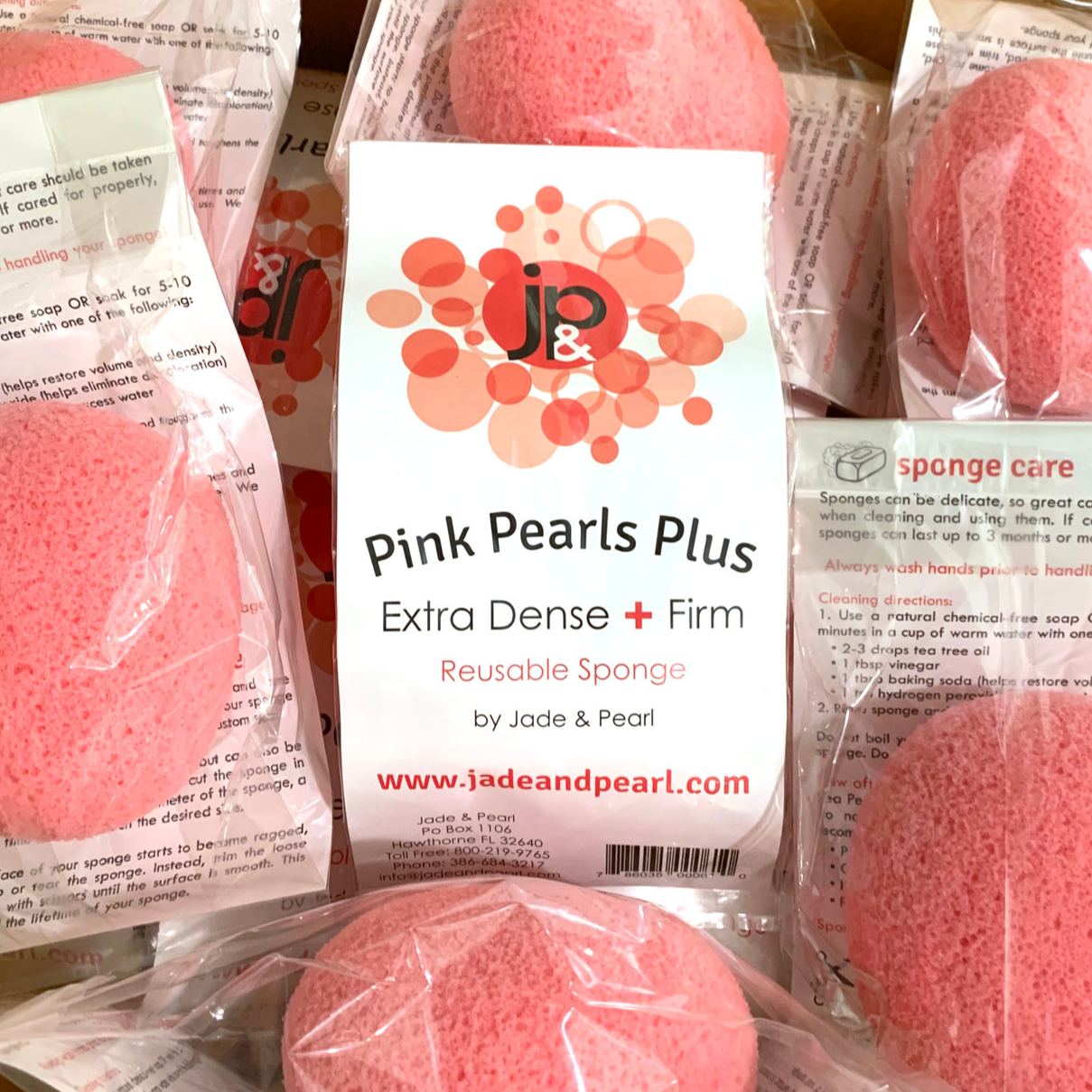 Jade & Pearl Pink Pearls Plus Sponge Pessary