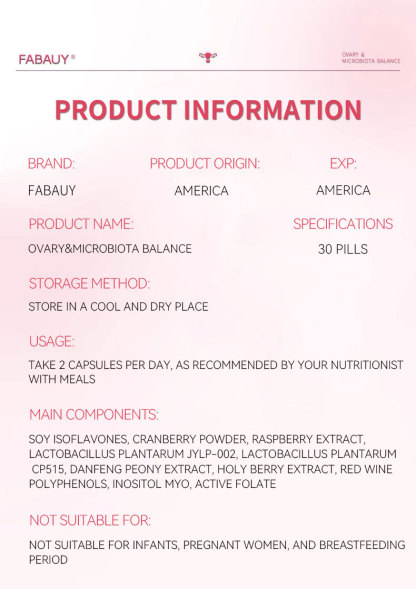 Fabauy ovary&microbiota balance
