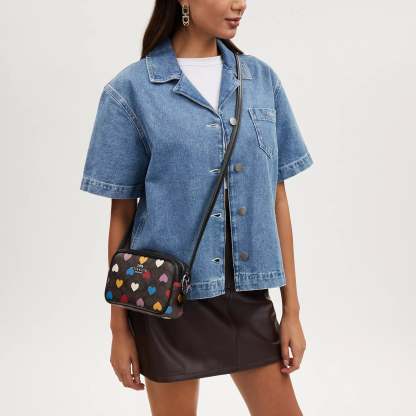 Cotthhach Outlet Mini Jamie Camera Bag In Signature Canvas With Heart Print