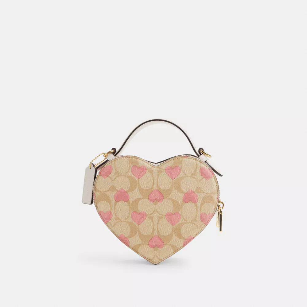Cotthhach Heart Crossbody In Signature Canvas With Heart Print