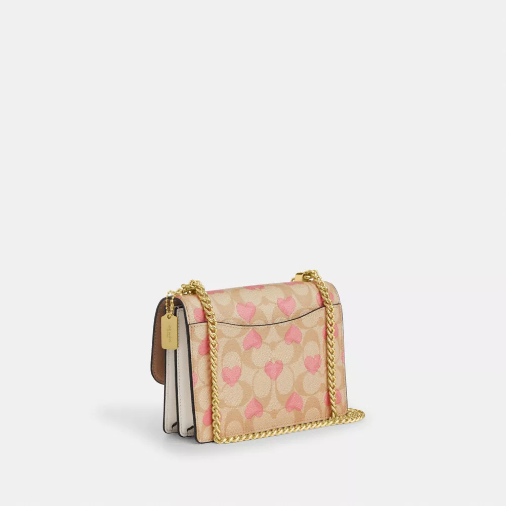 Cotthhach Mini Klare Crossbody In Signature Canvas With Heart Print