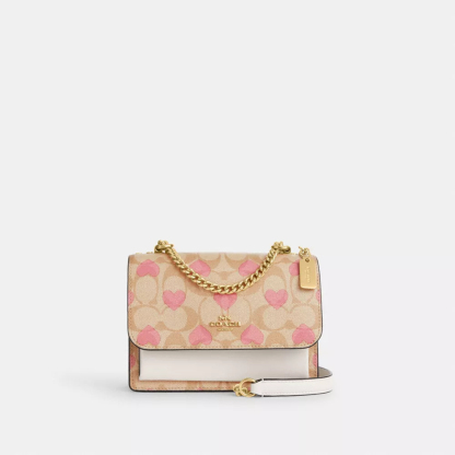 Cotthhach Mini Klare Crossbody In Signature Canvas With Heart Print