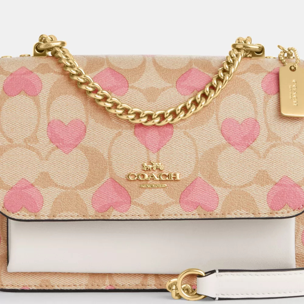 Cotthhach Mini Klare Crossbody In Signature Canvas With Heart Print