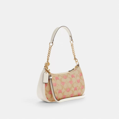 Cotthhach Teri Shoulder Bag In Signature Canvas With Heart Print