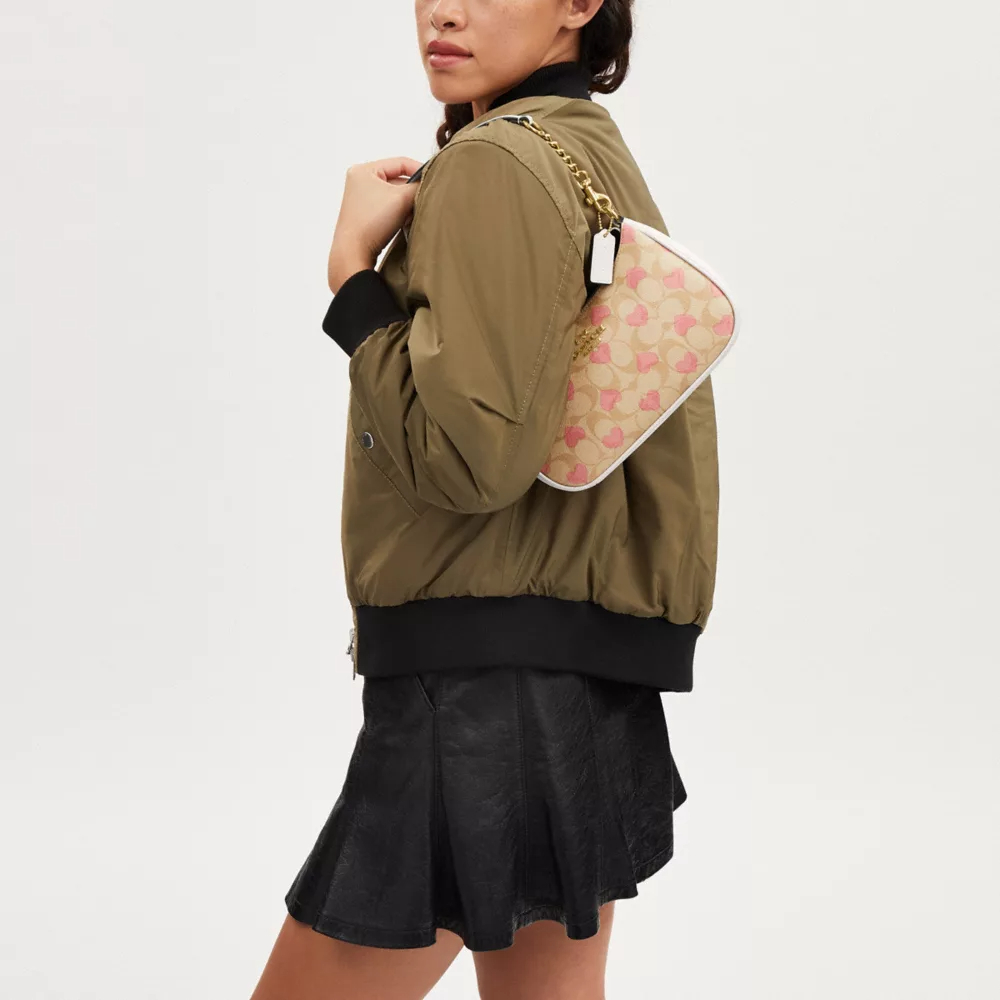 Cotthhach Teri Shoulder Bag In Signature Canvas With Heart Print
