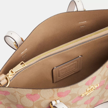 Cotthhach Mollie Tote 25 In Signature Canvas With Heart Print