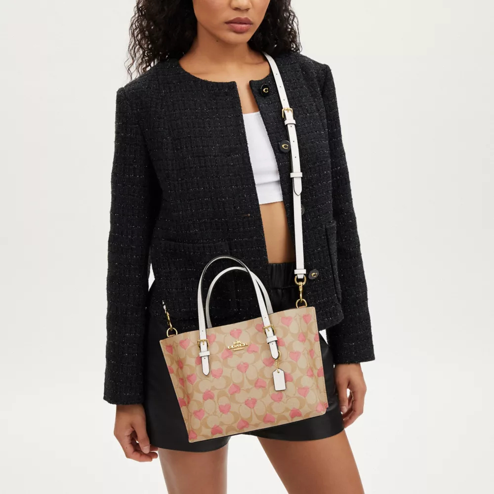 Cotthhach Mollie Tote 25 In Signature Canvas With Heart Print