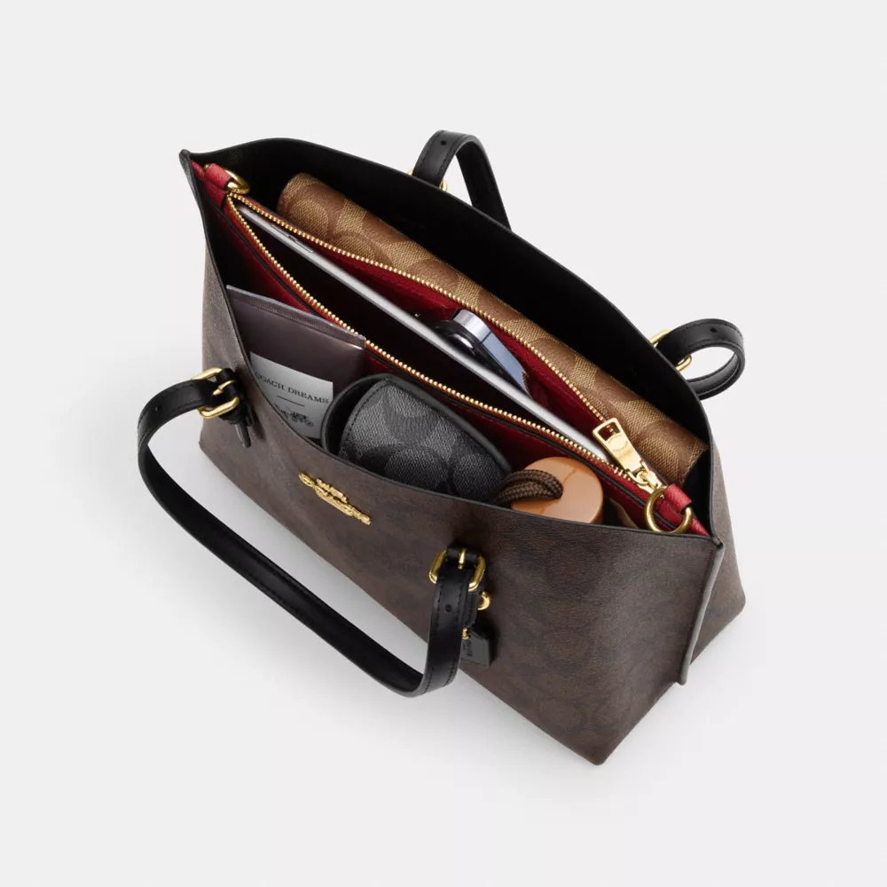 Cotthhach Mollie Tote 25 In Signature Canvas With Heart Print