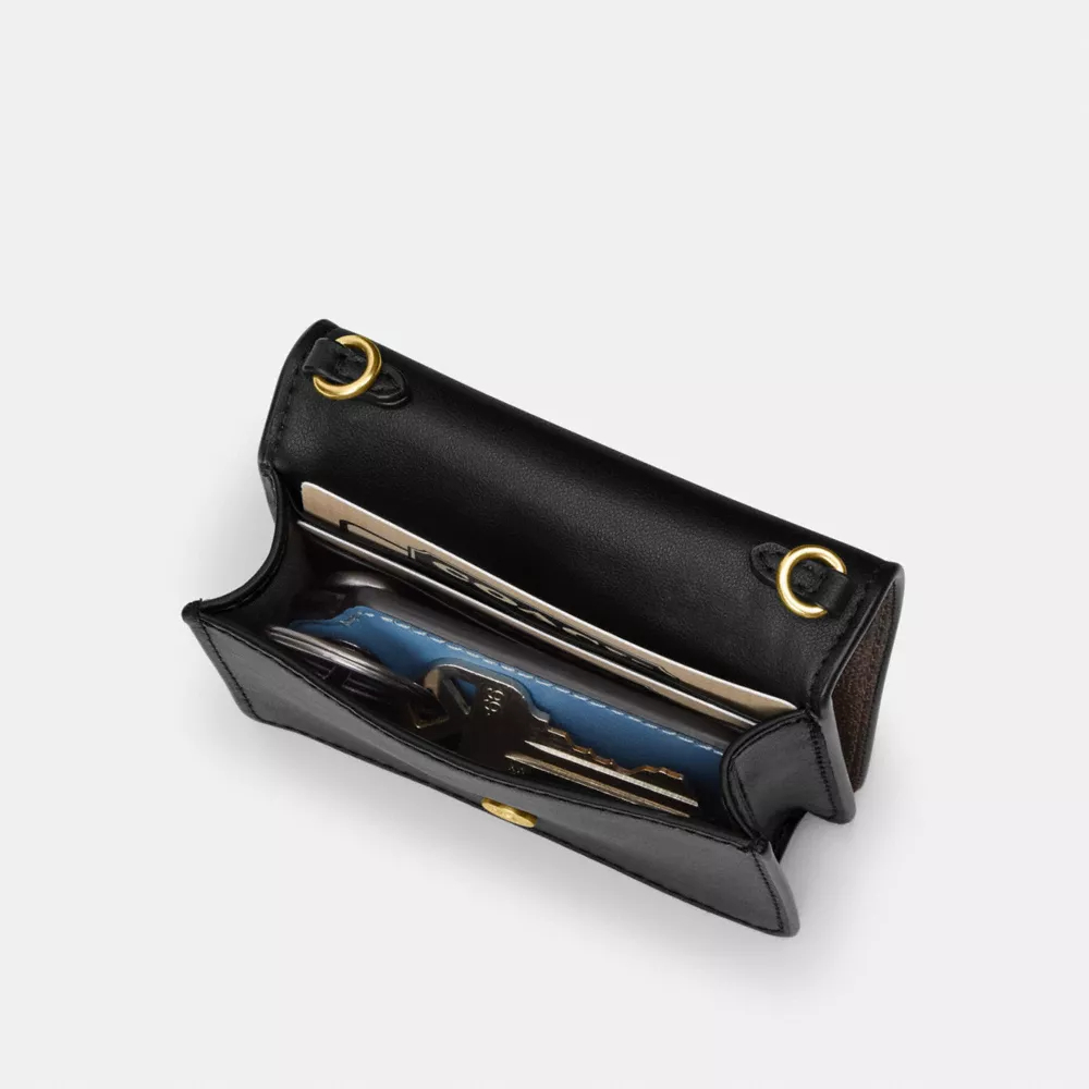 Cotthhach Boxed Mini Wallet On A Chain In Signature Canvas With Heart Print