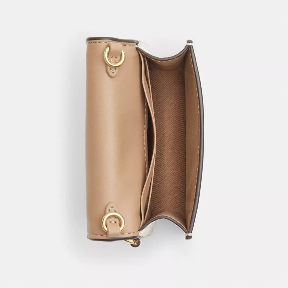Cotthhach Boxed Mini Wallet On A Chain In Signature Canvas With Heart Print