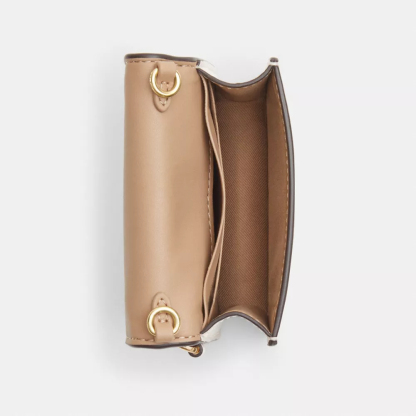 Cotthhach Boxed Mini Wallet On A Chain In Signature Canvas With Heart Print