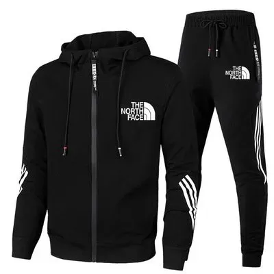 Sweat �� capuche zipp�� tendance + pantalon de sport tendance