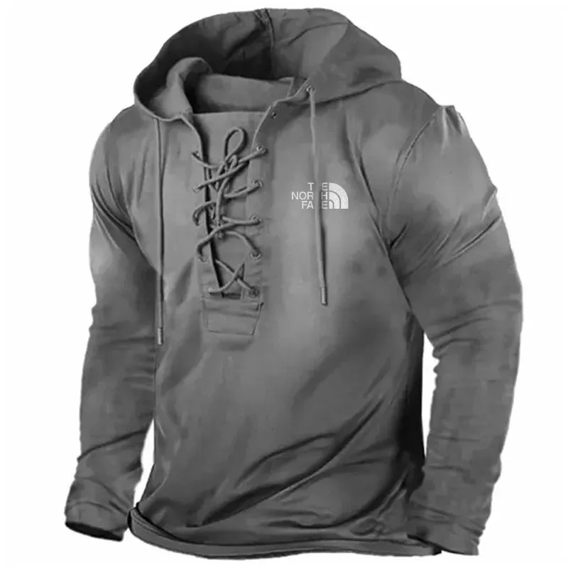 Men's Vintage Outdoor Lace Up Hooded