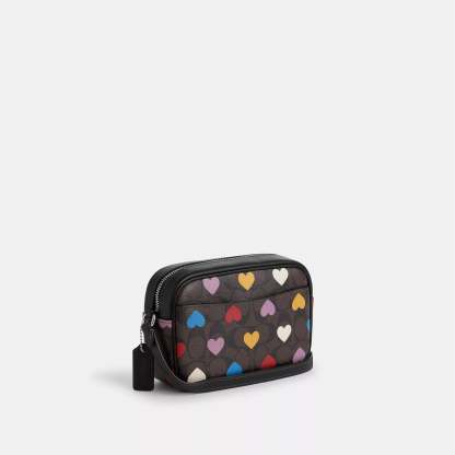 Cotthhach Outlet Mini Jamie Camera Bag In Signature Canvas With Heart Print