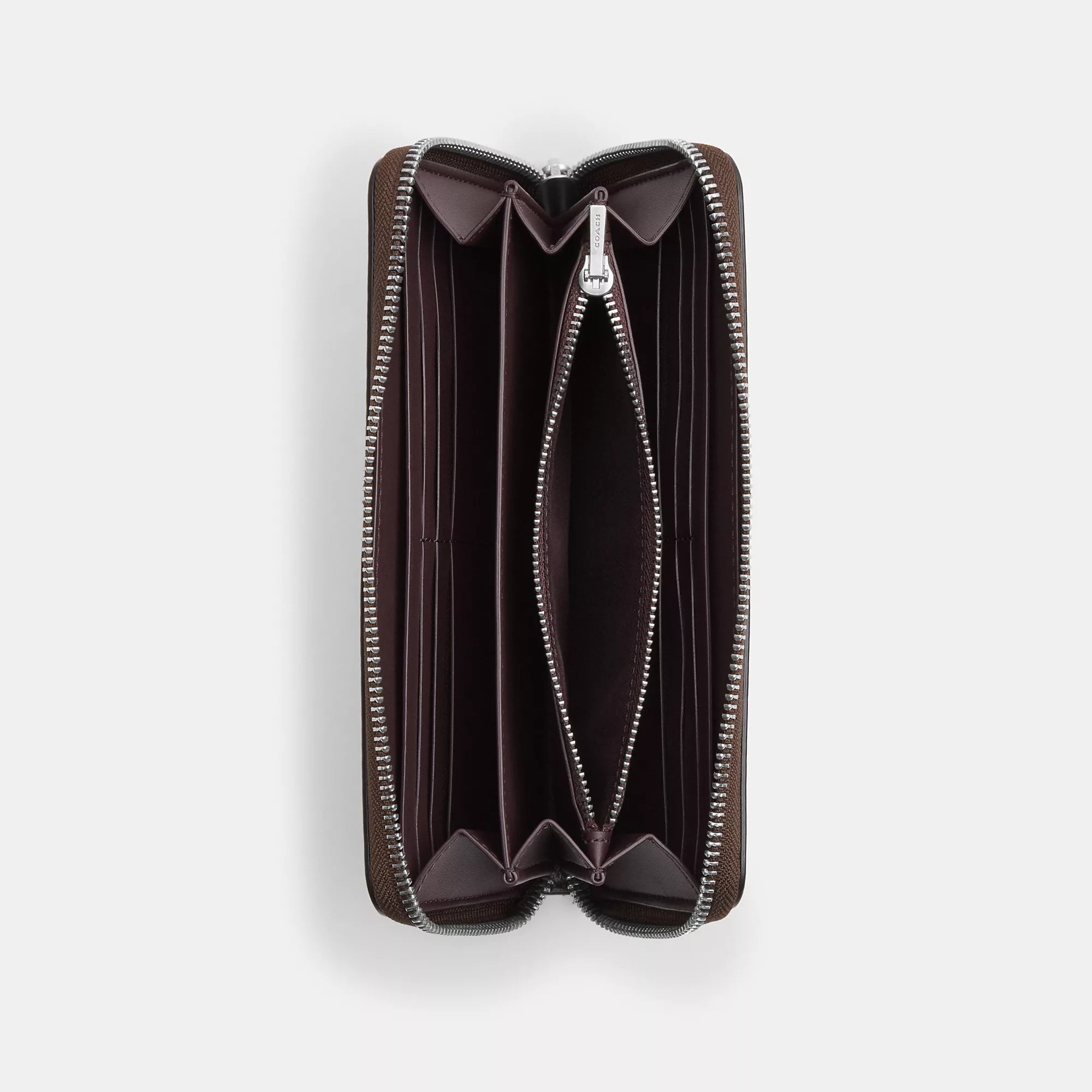 Cotthhach Outlet Long Zip Around Wallet In Signature Canvas With Heart Print