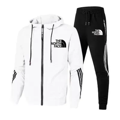 Sweat �� capuche zipp�� tendance + pantalon de sport tendance