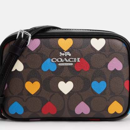 Cotthhach Outlet Mini Jamie Camera Bag In Signature Canvas With Heart Print