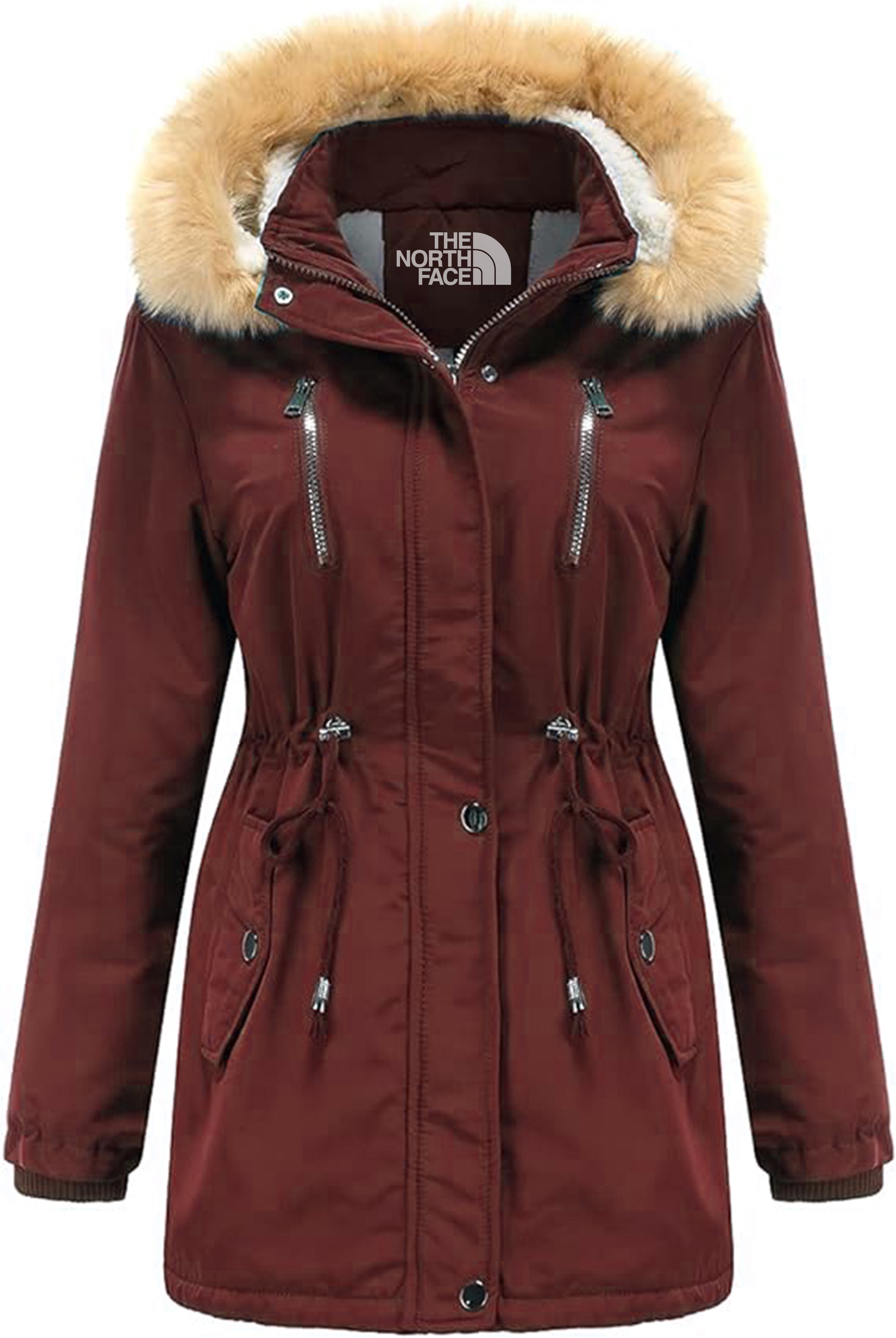 Winter Hooded Zip-Up Parka Jacket-WOMEN'S