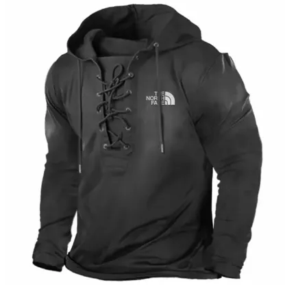 Men's Vintage Outdoor Lace Up Hooded