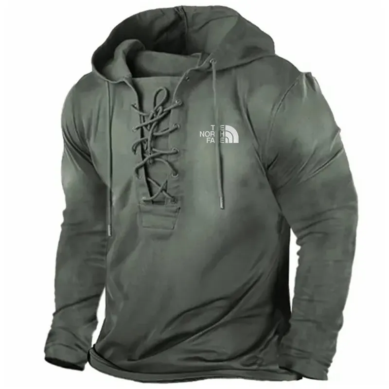 Men's Vintage Outdoor Lace Up Hooded