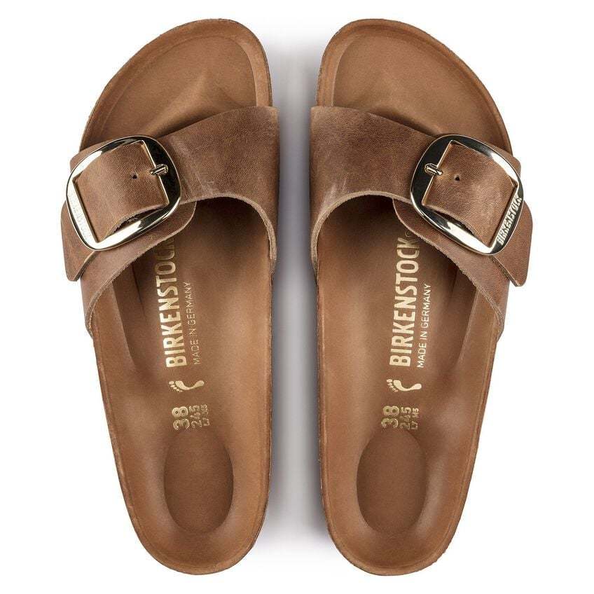Madrid Big Buckle Oiled Leather - Cognac