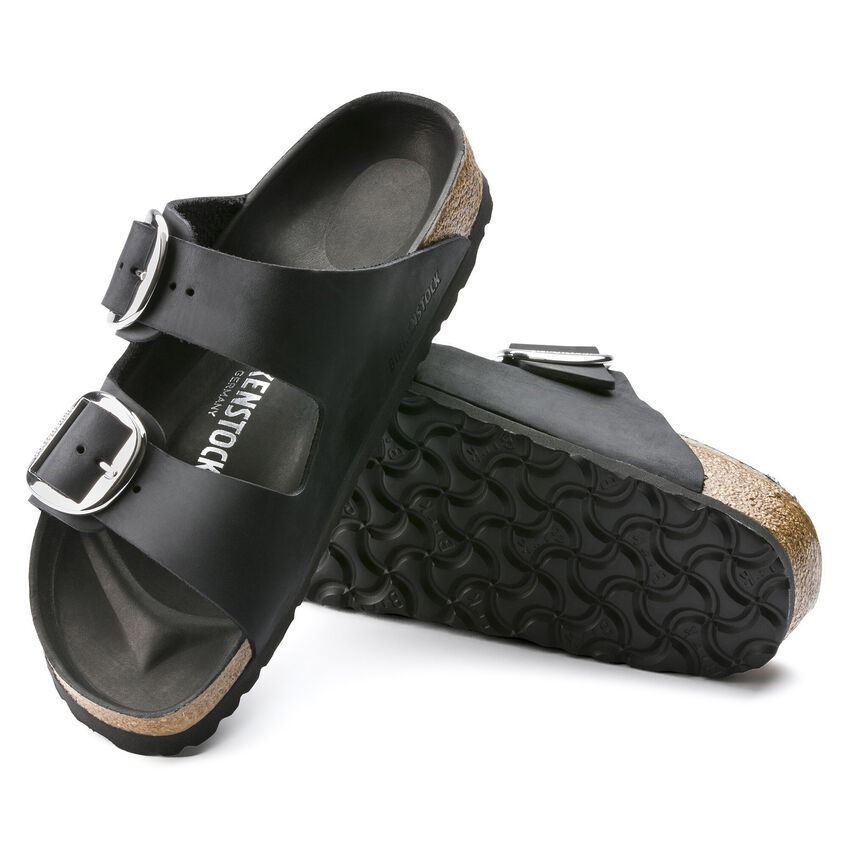 Arizona Big Buckle Oiled Leather - Black