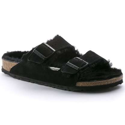 Arizona Shearling Suede Leather - Black