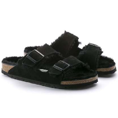 Arizona Shearling Suede Leather - Black