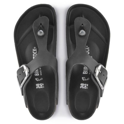 Gizeh Big Buckle Oiled Leather - Black