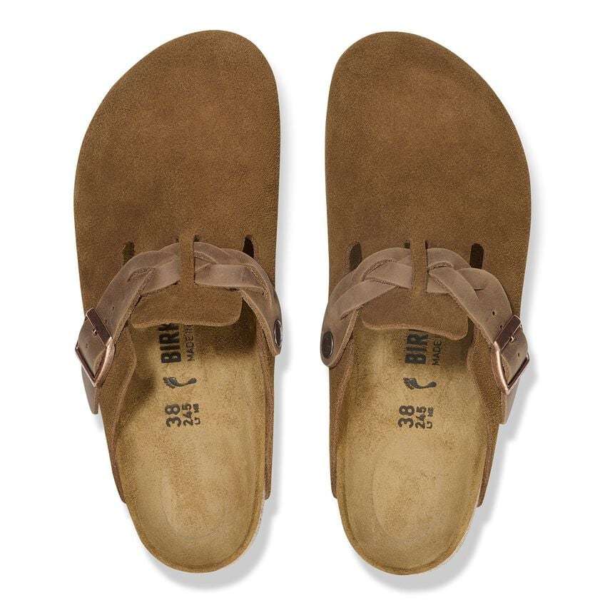 Boston Braided Suede Leather - Mink