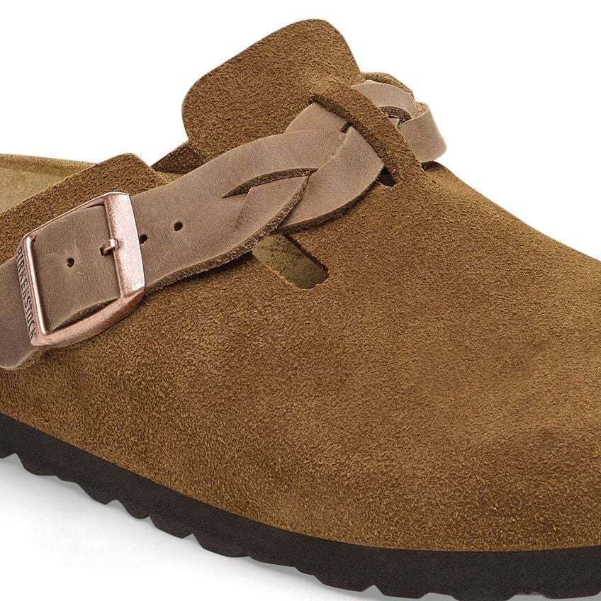 Boston Braided Suede Leather - Mink