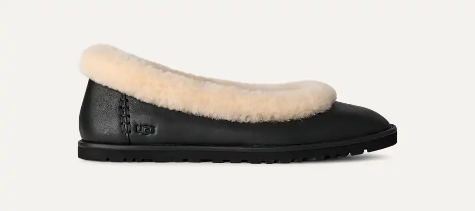 UtthhGG Women's Zora Leather Ballet Flat
