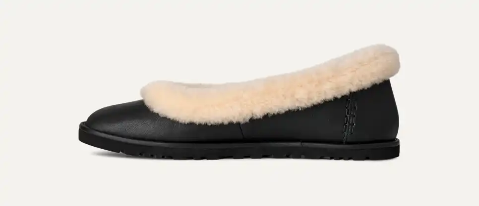 UtthhGG Women's Zora Leather Ballet Flat
