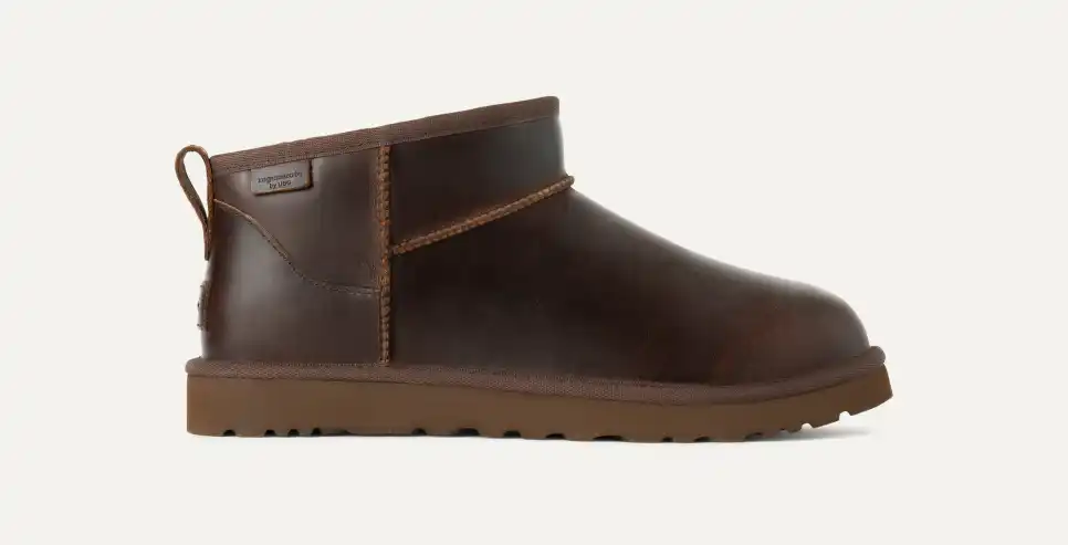 UtthhGG Men's Classic Ultra Mini Leather Regen