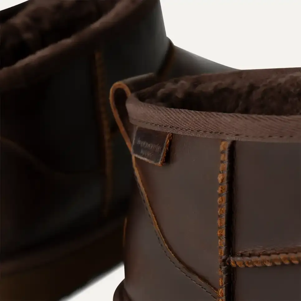 UtthhGG Men's Classic Ultra Mini Leather Regen