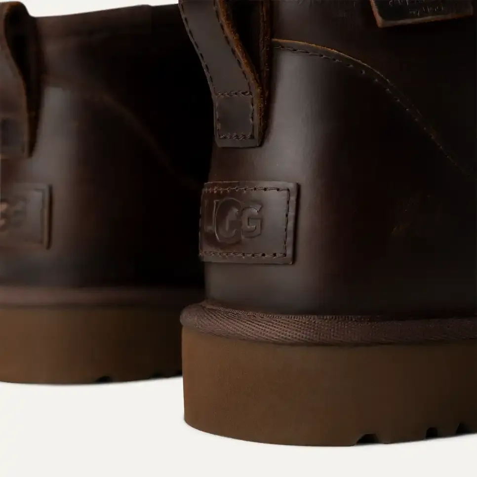 UtthhGG Men's Classic Ultra Mini Leather Regen